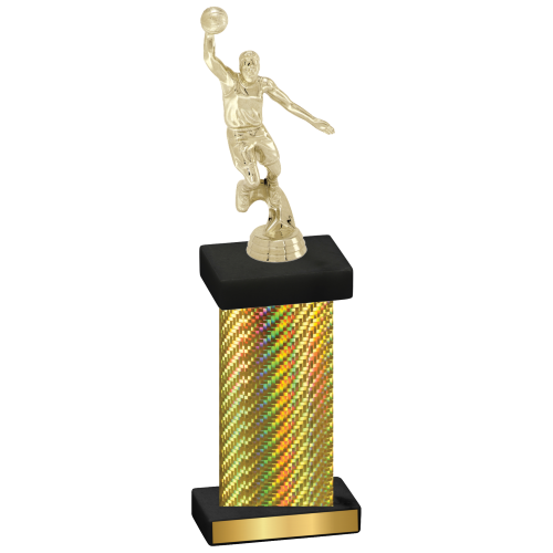 Single Gold Carbon Fiber Basketball Trophy