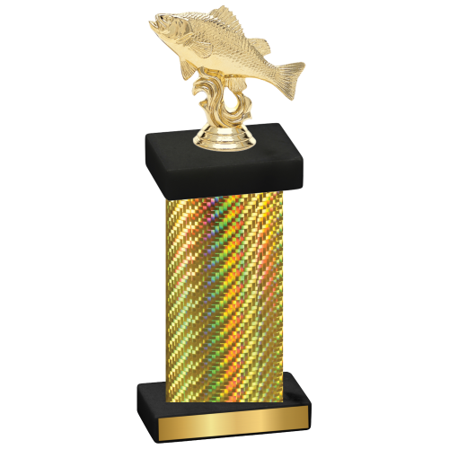 Single Gold Carbon Fiber Fishing Trophy