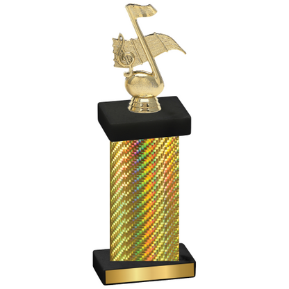 Single Gold Carbon Fiber Music Trophy