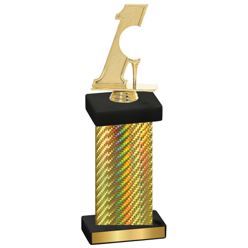 Single Gold Carbon Fiber Golf Trophy