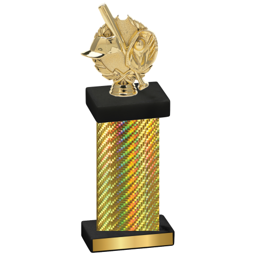 Single Gold Carbon Fiber Baseball Trophy