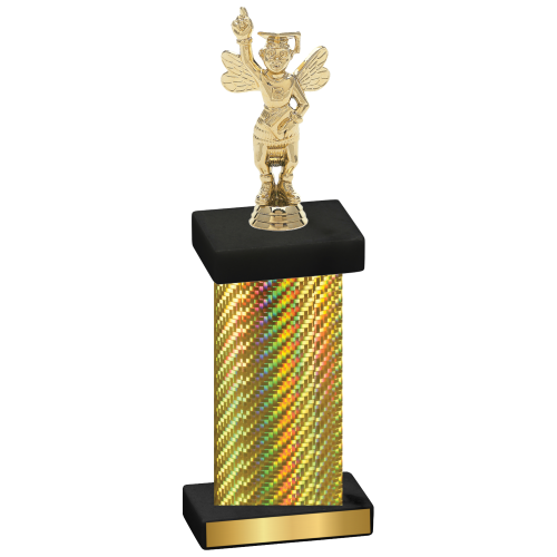 Single Gold Carbon Fiber Academics Trophy