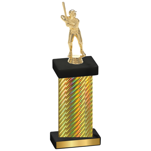 Single Gold Carbon Fiber Baseball Trophy