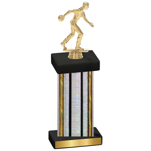 Single Silver Glacier Bowling Trophy