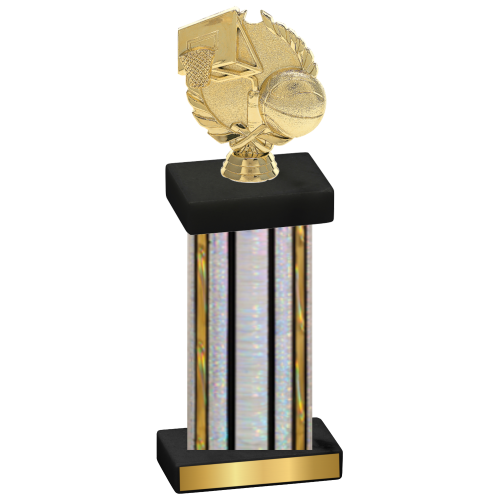 Single Silver Glacier Basketball Trophy