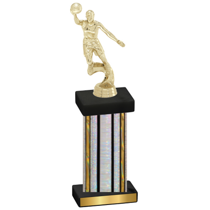 Single Silver Glacier Basketball Trophy