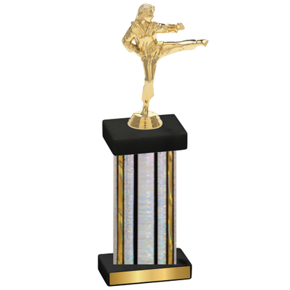 Single Silver Glacier Karate Trophy