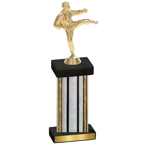 Single Silver Glacier Karate Trophy