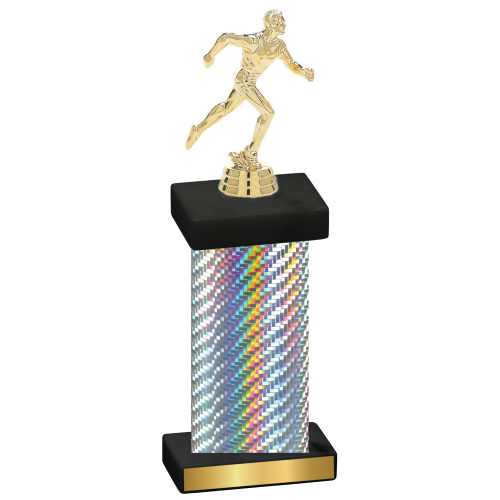 Single Silver Carbon Fiber Running Trophy