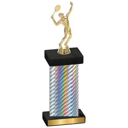 Single Silver Carbon Fiber Tennis Trophy