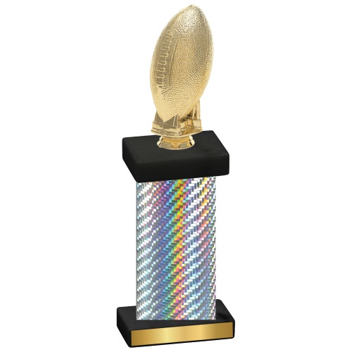 Single Silver Carbon Fiber Football Trophy