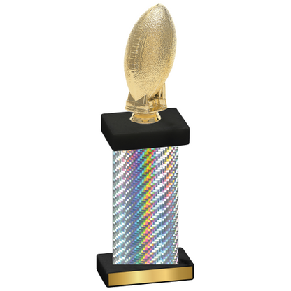 Single Silver Carbon Fiber Football Trophy