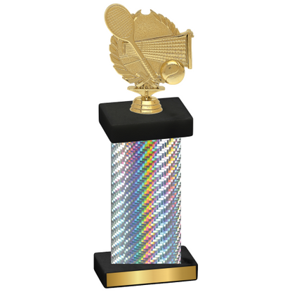 Single Silver Carbon Fiber Tennis Trophy