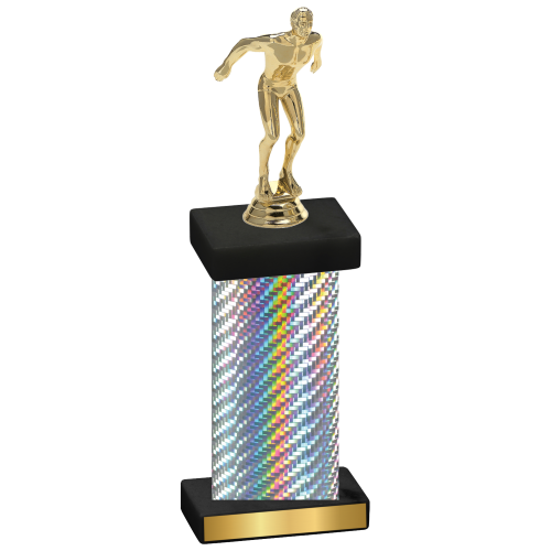 Single Silver Carbon Fiber Swimming Trophy