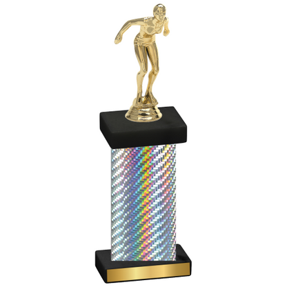 Single Silver Carbon Fiber Tennis Trophy