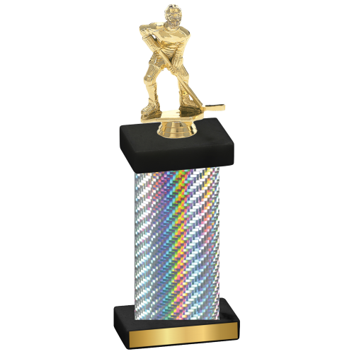 Single Silver Carbon Fiber Hockey Trophy