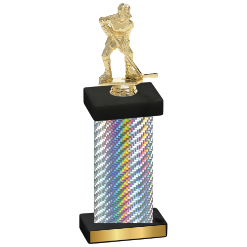 Single Silver Carbon Fiber Hockey Trophy