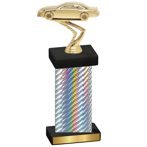 Single Silver Carbon Fiber Cars Trophy