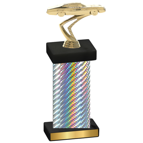 Single Silver Carbon Fiber Cars Trophy