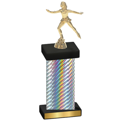 Single Silver Carbon Fiber Skater Trophy