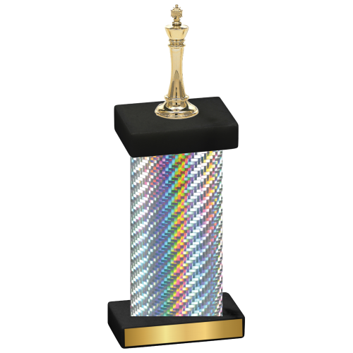 Single Silver Carbon Fiber Chess Trophy