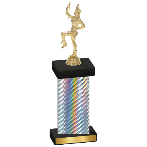 Single Silver Carbon Fiber Majorette Trophy