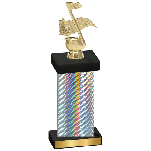 Single Silver Carbon Fiber Music Trophy