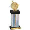 Single Silver Carbon Fiber Baseball Trophy