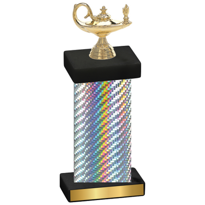 Single Silver Carbon Fiber Academics Trophy