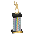 Single Silver Carbon Fiber Baseball Trophy