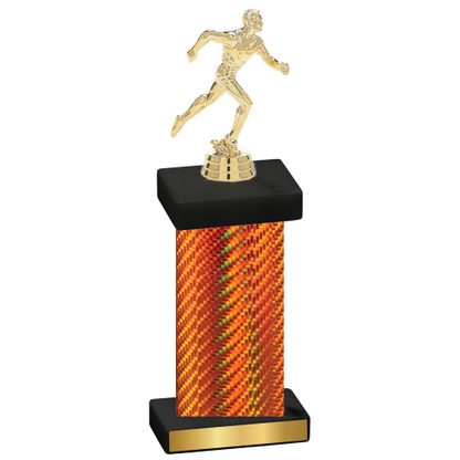 Single Orange Carbon Fiber Running Trophy