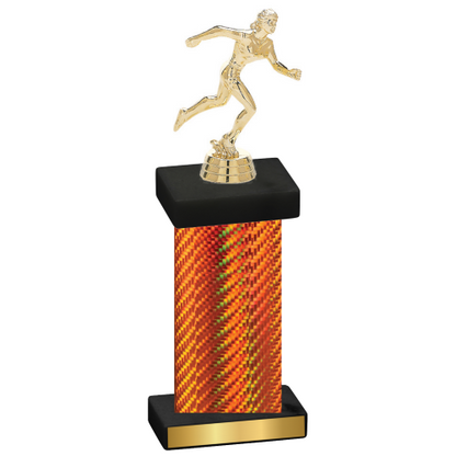 Single Orange Carbon Fiber Running Trophy