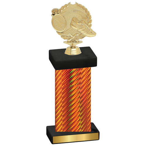 Single Orange Carbon Fiber Running Trophy