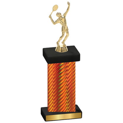 Single Orange Carbon Fiber Tennis Trophy