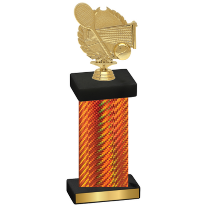 Single Orange Carbon Fiber Tennis Trophy