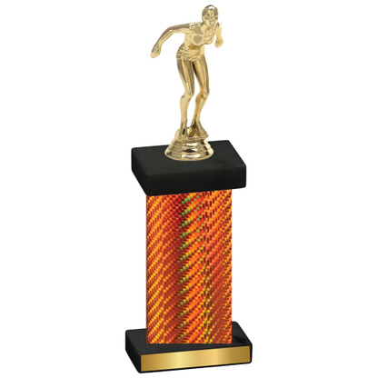 Single Orange Carbon Fiber Tennis Trophy