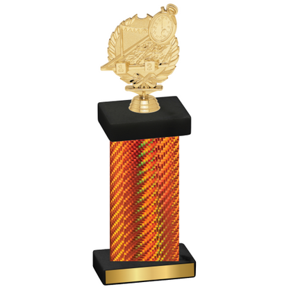 Single Orange Carbon Fiber Swimming Trophy