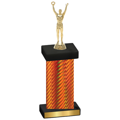 Single Orange Carbon Fiber Victory Trophy