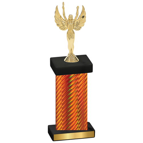 Single Orange Carbon Fiber Victory Trophy