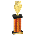 Single Orange Carbon Fiber Pickleball Trophy