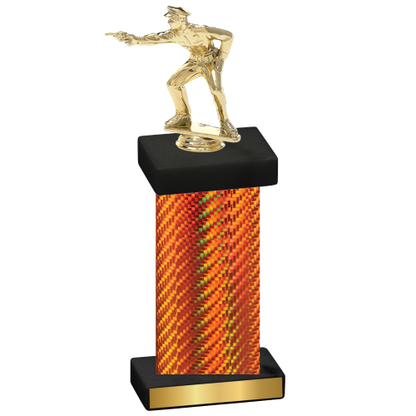 Single Orange Carbon Fiber Shooter Trophy