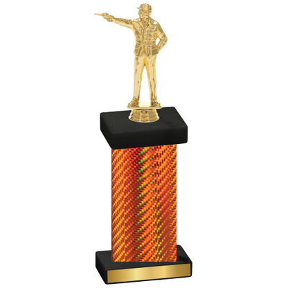 Single Orange Carbon Fiber Shooter Trophy