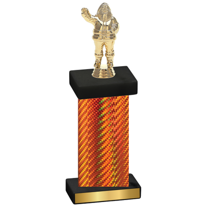 Single Orange Carbon Fiber Holiday Trophy