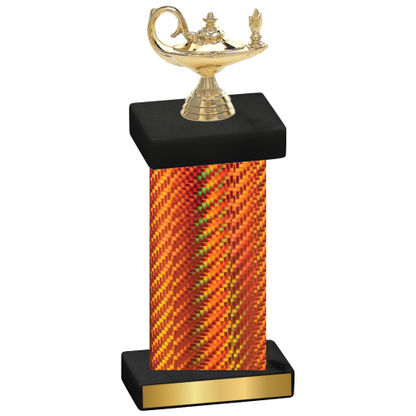 Single Orange Carbon Fiber Academics Trophy