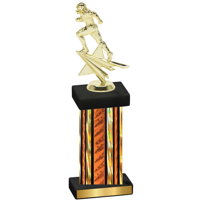 Single Orange Glacier Football Trophy