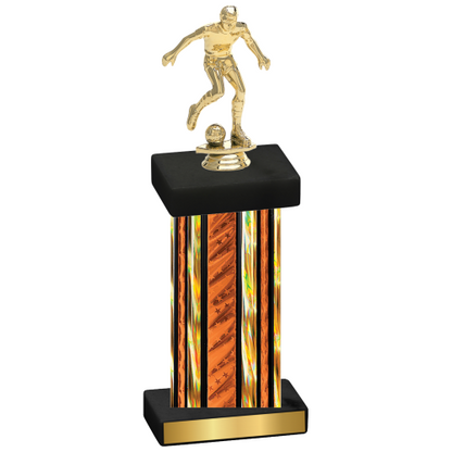 Single Orange Glacier Soccer Trophy