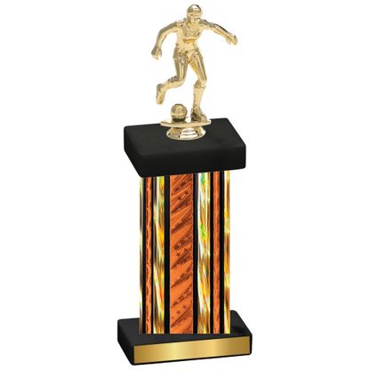 Single Orange Glacier Soccer Trophy