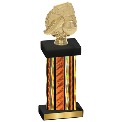 Single Orange Glacier Soccer Trophy