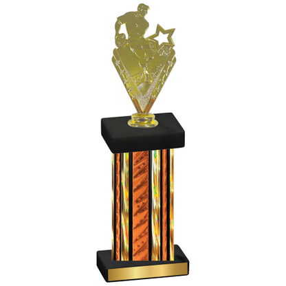 Single Orange Glacier Rugby Trophy