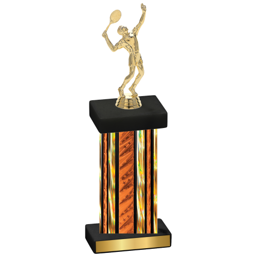 Single Orange Glacier Tennis Trophy